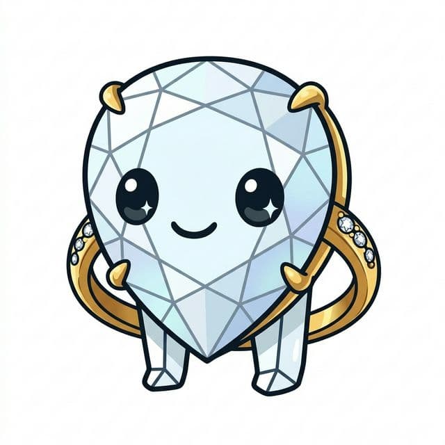 Natural pear diamond in a luxurious setting