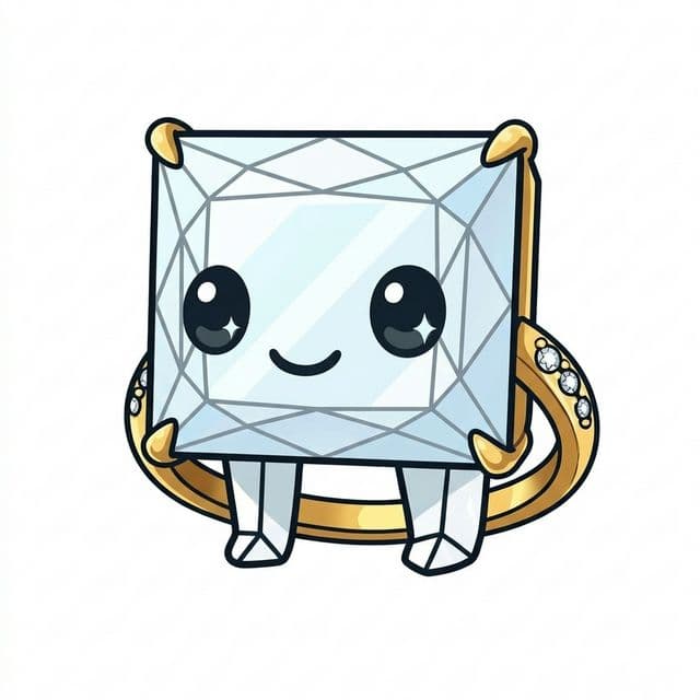 Lab-grown princess diamond