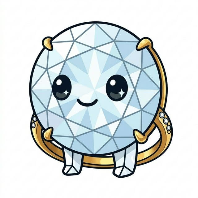 Lab-grown round diamond